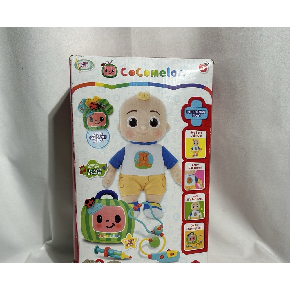 CoComelon Deluxe Boo Boo JJ 12" Plush 8 Accessories Interactive Play Damaged Box